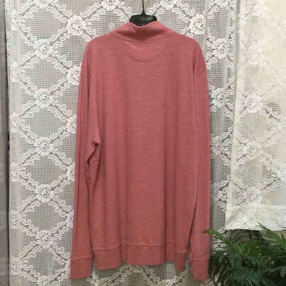 Faherty Men’s Slub Cotton 1/4 Zip Summer Red Sweater Size XXL - Picture 2 of 10